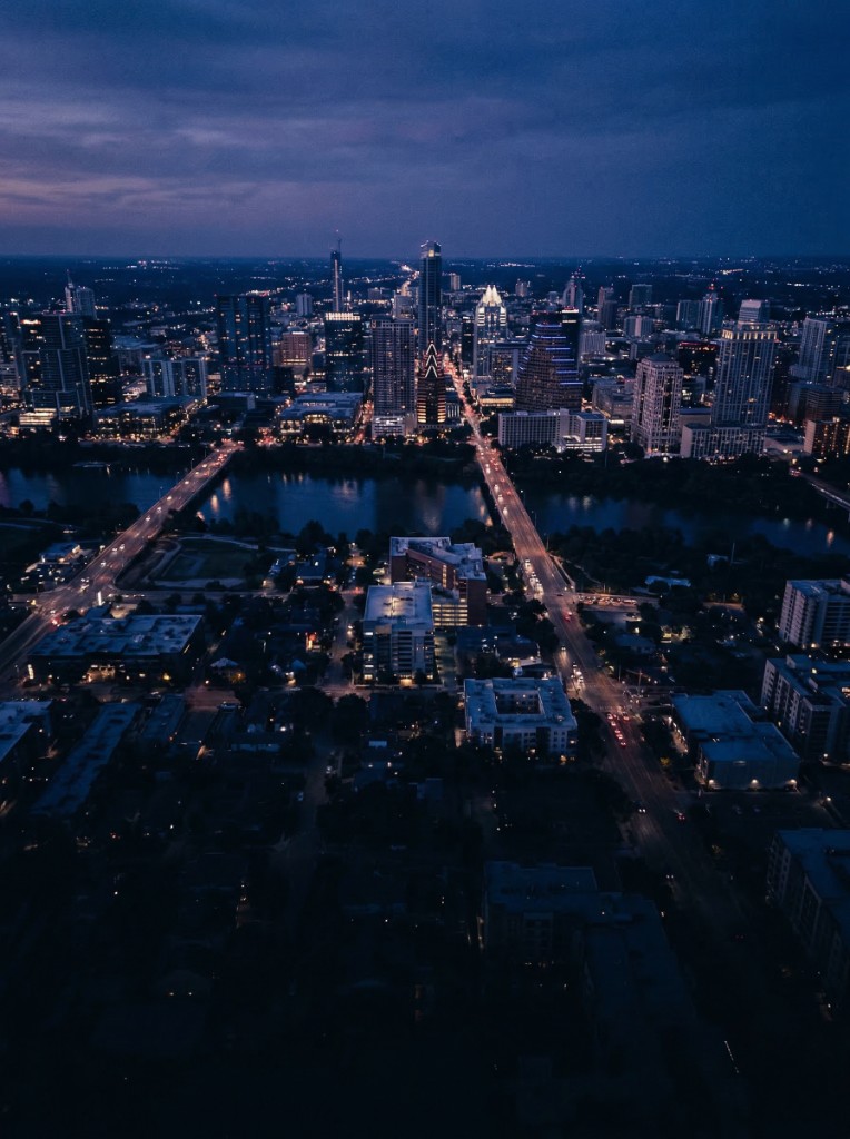 Austin, TX skyline at night