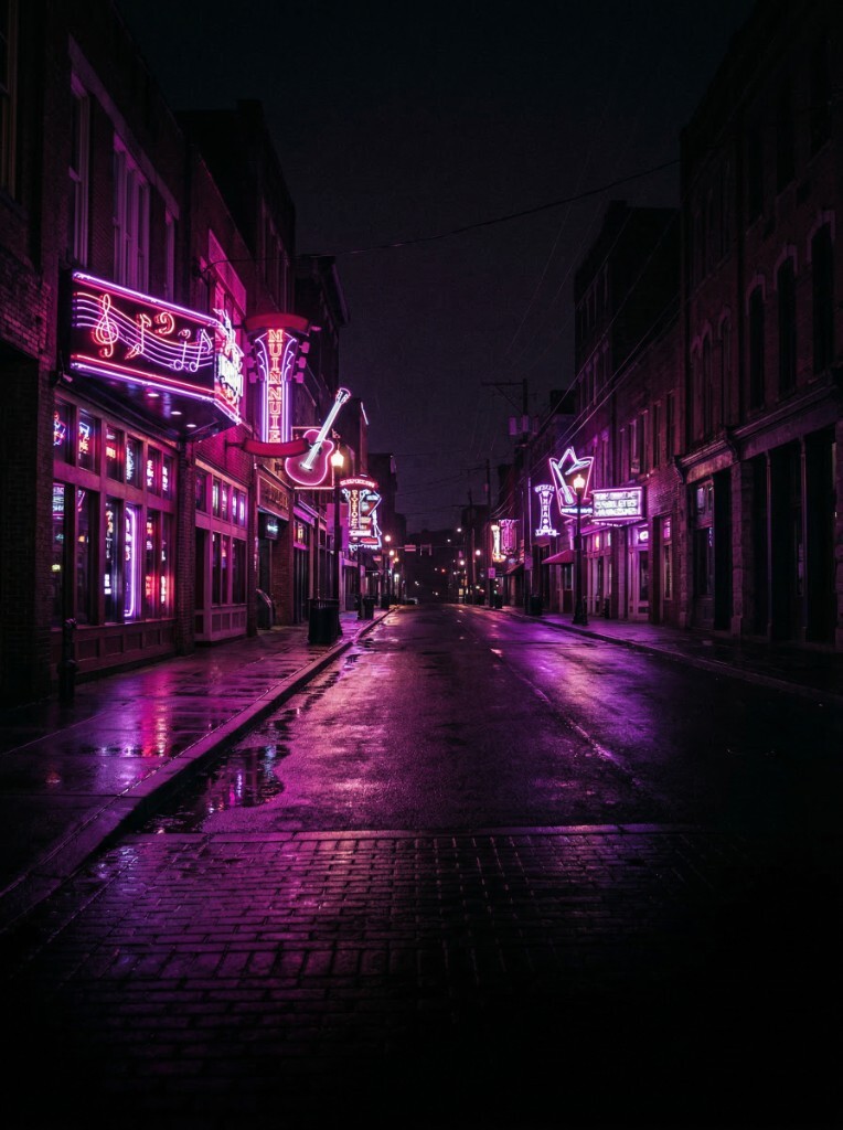 Nashville, TN Broadway neon lights